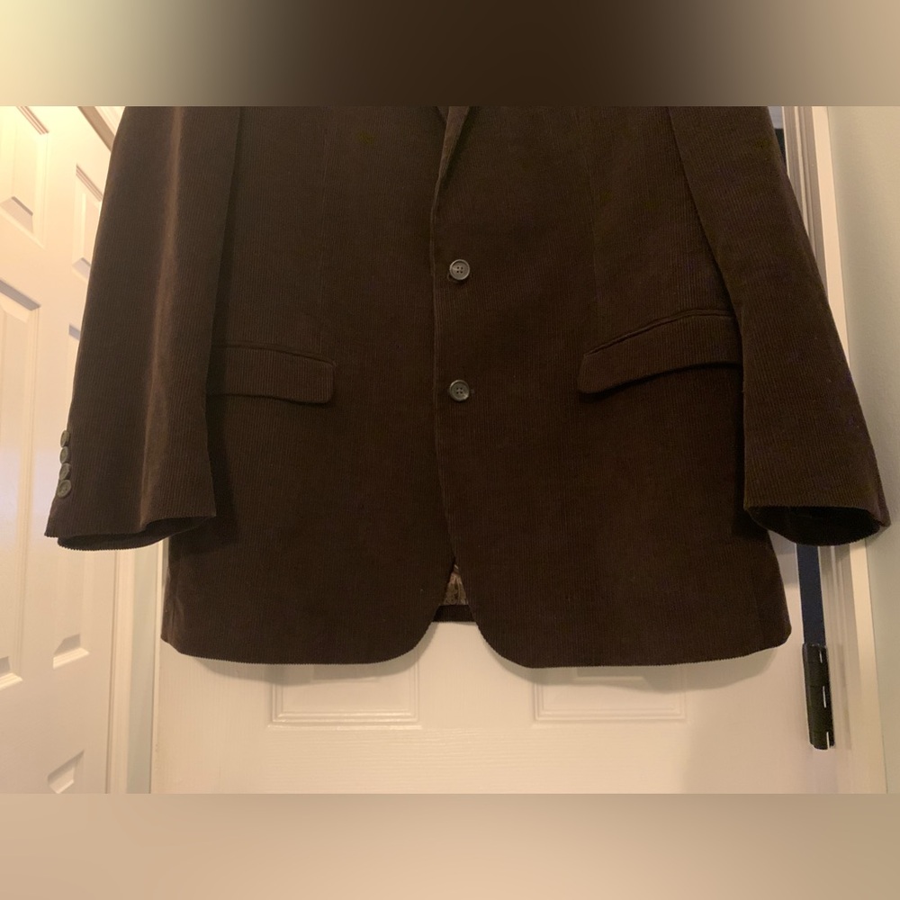 Chaps Classic Corduroy Brown Blazer 44L Minimalist Academia Office Sport Coat - Picture 5 of 14